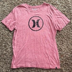 Like new never worn Hurley Heathered red Tee with Black Logo